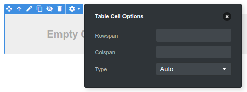Table Cell Options