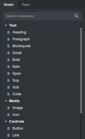 Component Panel