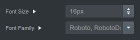 Font Size and Family